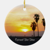 Venice Beach California Sunset Souvenir Ceramic of Keramisch Ornament (Achterkant)