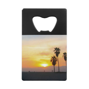 Venice Beach California Sunset Souvenir Creditkaart Flessenopener