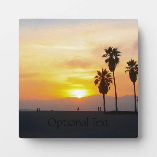 Venice Beach California Sunset Souvenir Fotoplaat (Voorkant)