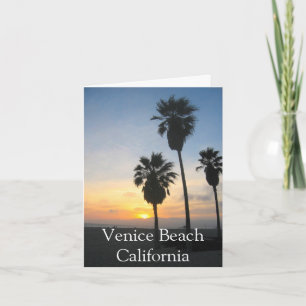Venice Beach California Sunset Souvenir Kaart