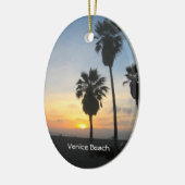 Venice Beach California Sunset Souvenir Keramisch Ornament (Links)