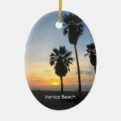 Venice Beach California Sunset Souvenir Keramisch Ornament (Voorkant)
