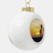 Venice Beach California Sunset Souvenir Keramische Bal Ornament (Links)