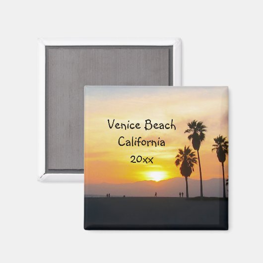 Venice Beach California Sunset Souvenir Magnet (Voorkant / Achterkant)
