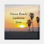Venice Beach California Sunset Souvenir Magnet (Voorkant)