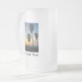 Venice Beach California Sunset Souvenir Matglas Bierpul (Voorkant links)