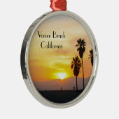 Venice Beach California Sunset Souvenir Metalen Ornament (Rechts)