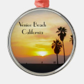 Venice Beach California Sunset Souvenir Metalen Ornament (Voorkant)