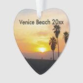 Venice Beach California Sunset Souvenir Ornament (voorkant)