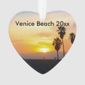 Venice Beach California Sunset Souvenir Ornament (voorkant)