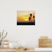 Venice Beach California Sunset Souvenir Poster (Keuken)