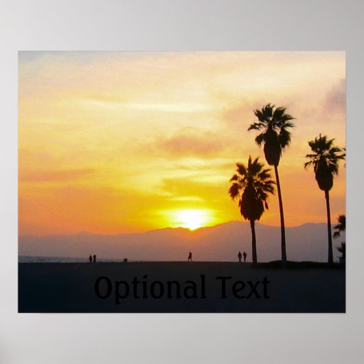 Venice Beach California Sunset Souvenir Poster (Voorkant)