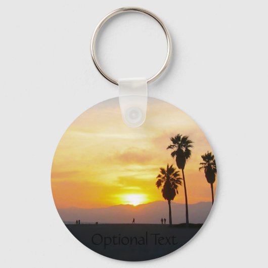 Venice Beach California Sunset Souvenir Sleutelhanger (Voorkant)