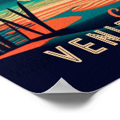 Venice Beach California Sunset Souvenirs jaren 195 Poster (Hoek)