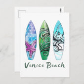 Venice Beach California Surfboards Briefkaart (Voorkant / Achterkant)