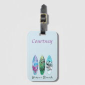 Venice Beach California Surfboards - speciaal aang Bagagelabel (Voorkant (verticaal))