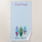 Venice Beach California Surfboards - speciaal aang Strandlaken (Voorkant)