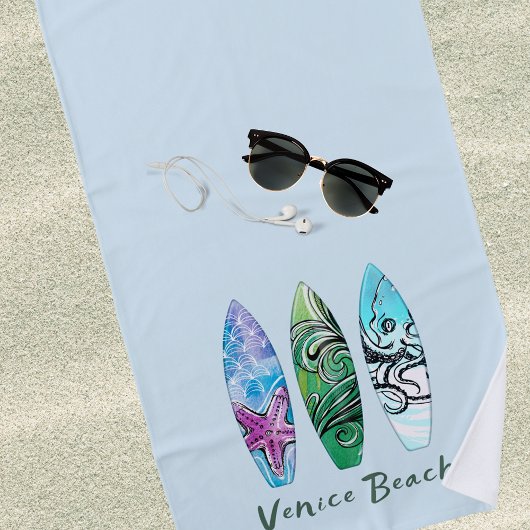Venice Beach California Surfboards - speciaal aang Strandlaken
