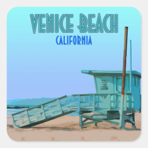 Venice Beach California  Vierkante Sticker