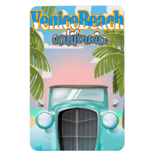 Venice Beach california vintage poster. Magneet