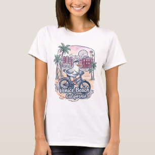 Venice Beach Californië Fietstochten Schattige Pel T-shirt