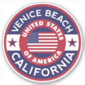 VENICE BEACH, Californië Sticker (Voorkant)
