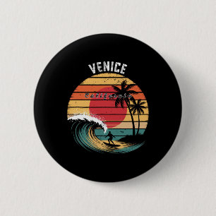 Venice Beach Californië Strand Surfen Ronde Button 5,7 Cm
