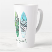 Venice Beach Californië Surfboards Latte Mok (Rechterhoek)