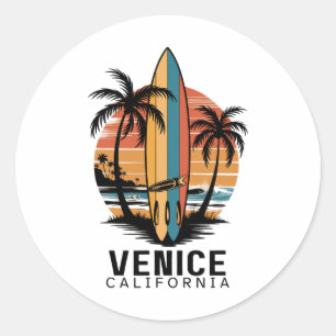 Venice Beach Californië surfen surfer Ronde Sticker