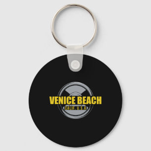 Venice Beach Californië Verenigde Staten Gym Bodyb Sleutelhanger