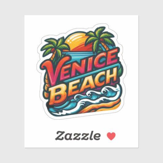 Venice Beach, Californië, Verenigde Staten Sticker (Vel)