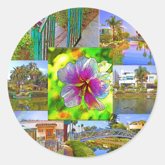 Venice Beach collage Sticker Sheets (Voorkant)