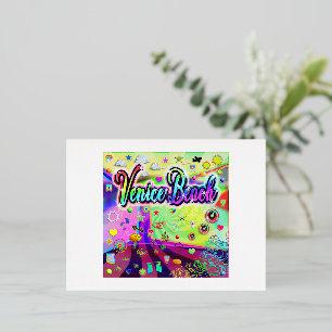 Venice Beach Cool Energy Ansichtkaart Folie Feestdagen Briefkaart