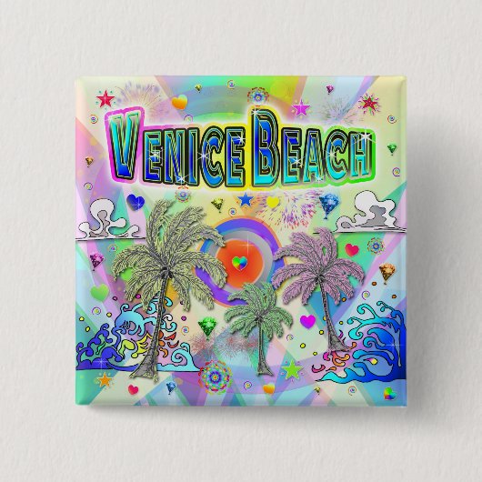 Venice Beach Deep Dream Button (Voorkant)