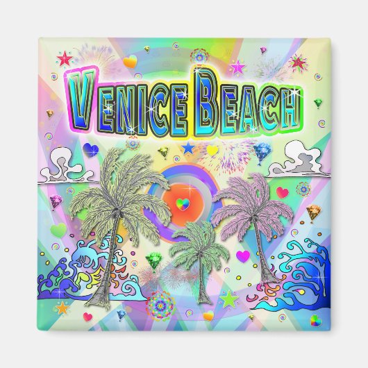 Venice Beach Deep Dream Magnet (Voorkant)