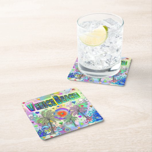 Venice Beach Deep Dream Onderzetter (Insitu)