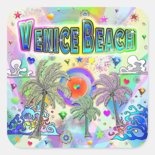 Venice Beach Deep Dream Sticker (Voorkant)