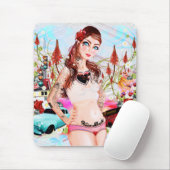 "Venice Beach Girl" Mousepad Muismat (Met muis)