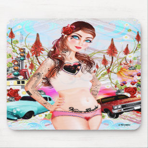 "Venice Beach Girl" Mousepad Muismat