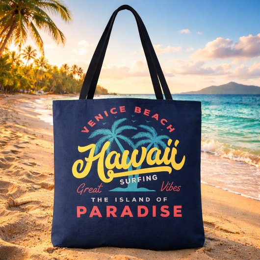 Venice Beach Hawaii Surfing Tote Bag