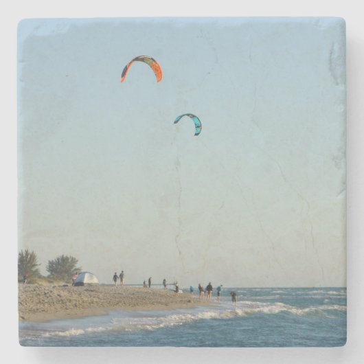 Venice Beach Kite Surfers Stenen Onderzetter (Voorkant)