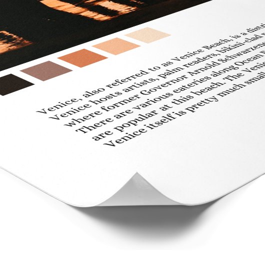 Venice Beach Los Angeles California Verenigde Stat Poster (Hoek)