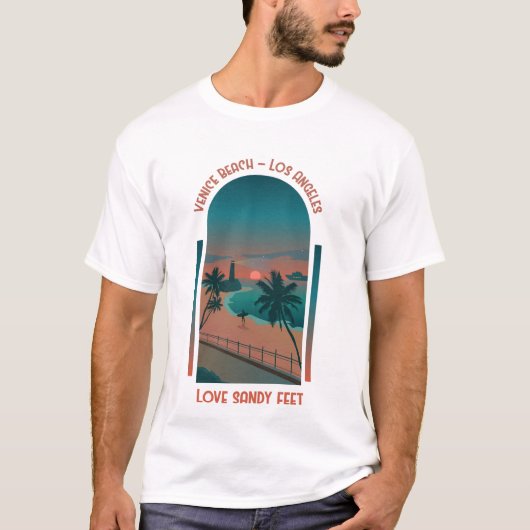 Venice Beach Los Angeles Love Sandy Feet T-shirt (Voorkant)