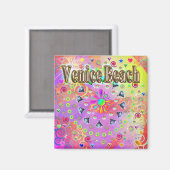 Venice Beach Lucky Golden Magnet (Voorkant / Achterkant)