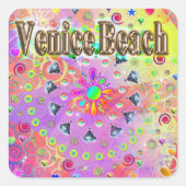 Venice Beach Lucky Golden Sticker (Voorkant)