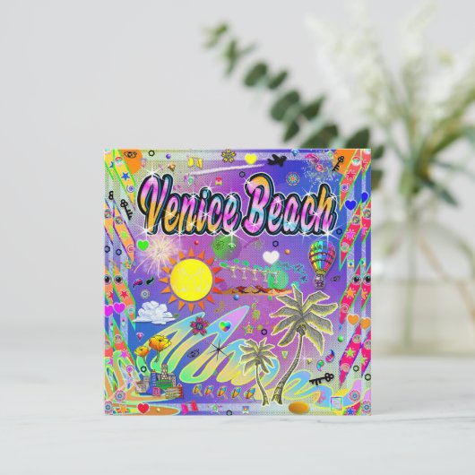 Venice Beach Nu Era T-shirt Kaart (Staand voorkant)