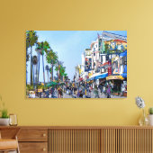 Venice Beach Promenade Canvas Afdruk (Insitu (Woonkamer))
