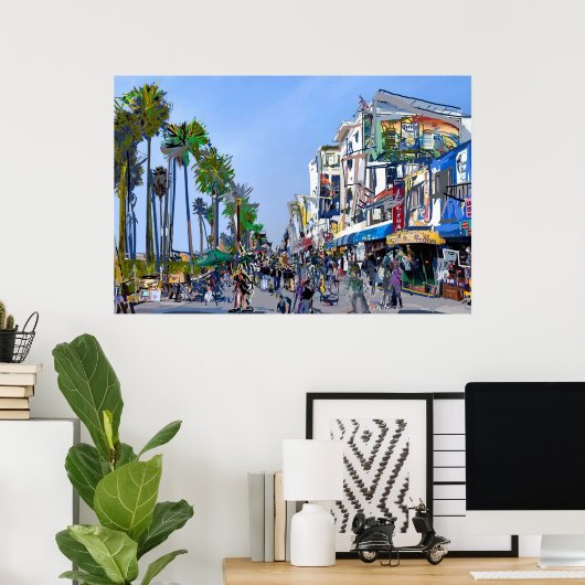 Venice Beach Promenade Poster (Thuiskantoor)