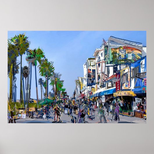 Venice Beach Promenade Poster (Voorkant)