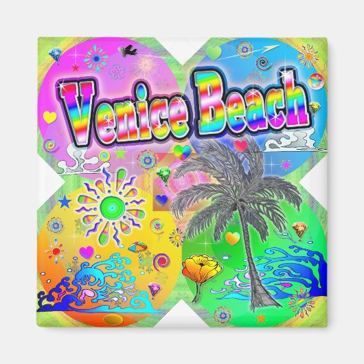 Venice Beach Quadro Seasons Magnet (Voorkant)